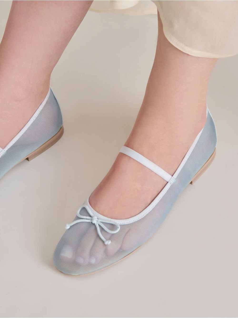 Dolce Vita Pale Blue Mary Jane Ballet Flats with Bow Cadel Style